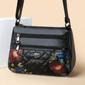 A Multi-layered Crossbody Bag With A Fashionable Large-capacity Embroidered Thread Design