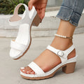 Open Toe With Buckle Chunky Heel High Heel Sandals