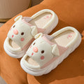 Cute Piggy Slippers Open Toe Linen Home Slipper Couples Women Men Cartoon Pig House Shoes